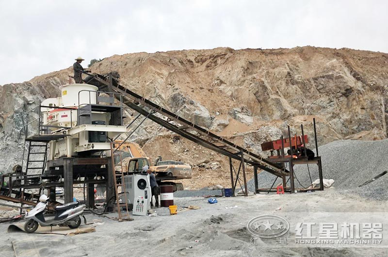 石料場(chǎng)碎石制砂加工客戶現(xiàn)場(chǎng) 石料場(chǎng)碎石制砂加工客戶現(xiàn)場(chǎng)