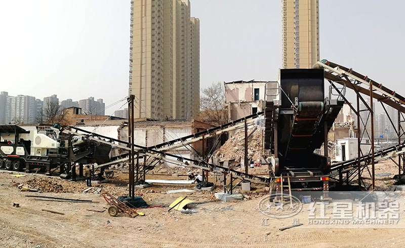 西安客戶建筑垃圾處理現(xiàn)場