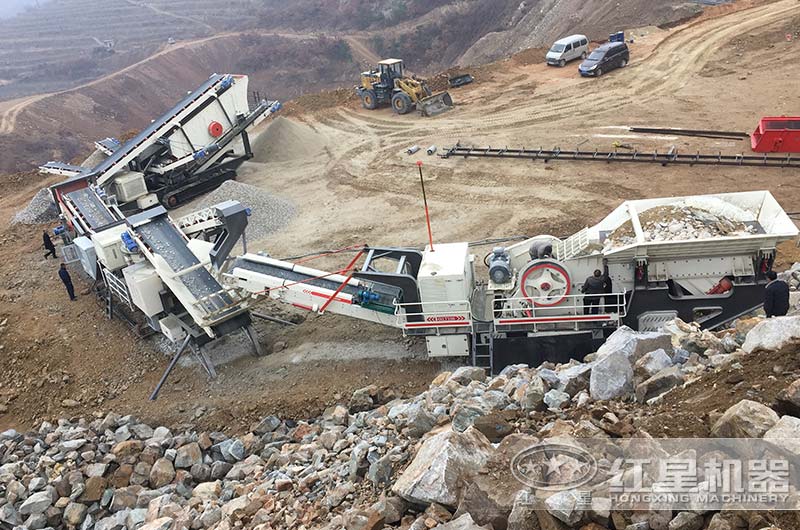 廣東又一用戶履帶移動(dòng)式石子破碎機(jī)現(xiàn)場(chǎng)實(shí)拍圖