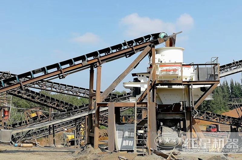 打石沙作業(yè)現(xiàn)場圖