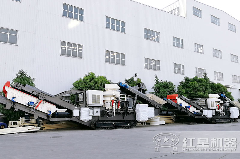 柴油動力移動破碎機(jī)廠區(qū)實拍大圖